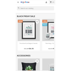 Prestashop kategooriatoodete slaiderid esilehel